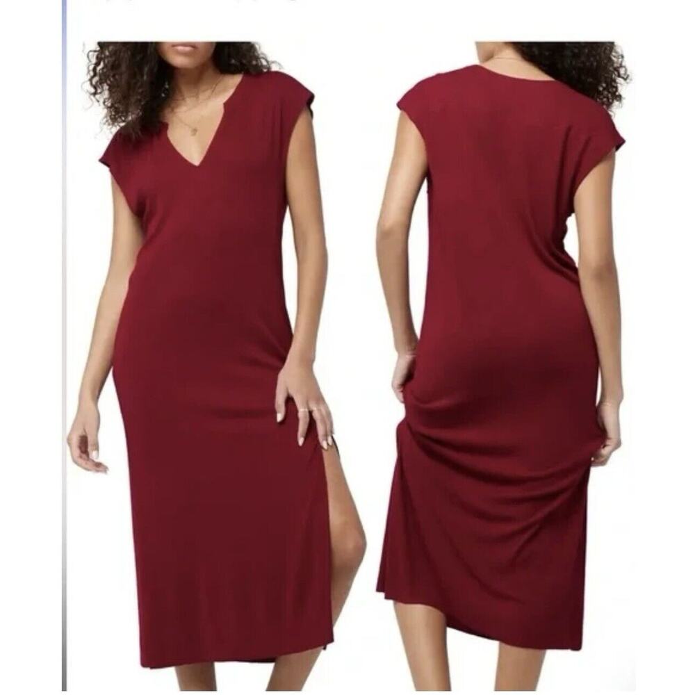 L*SPACE Robyn V Neck Dress in Cabernet